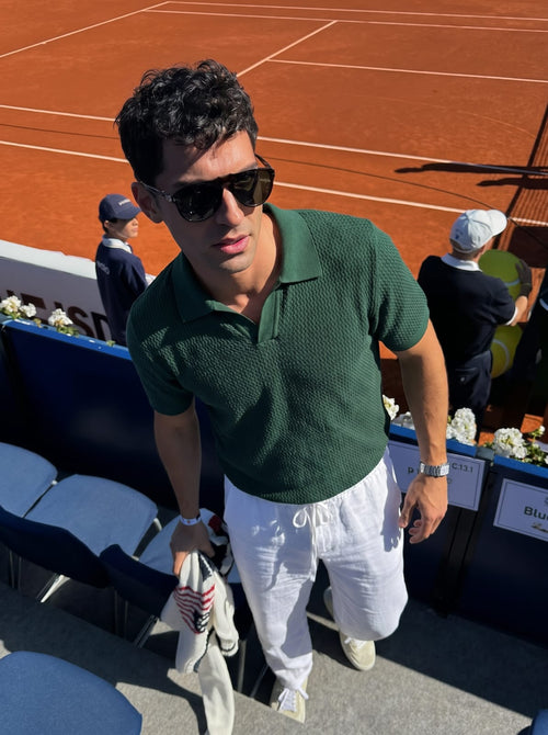 GREEN KNIT POLO