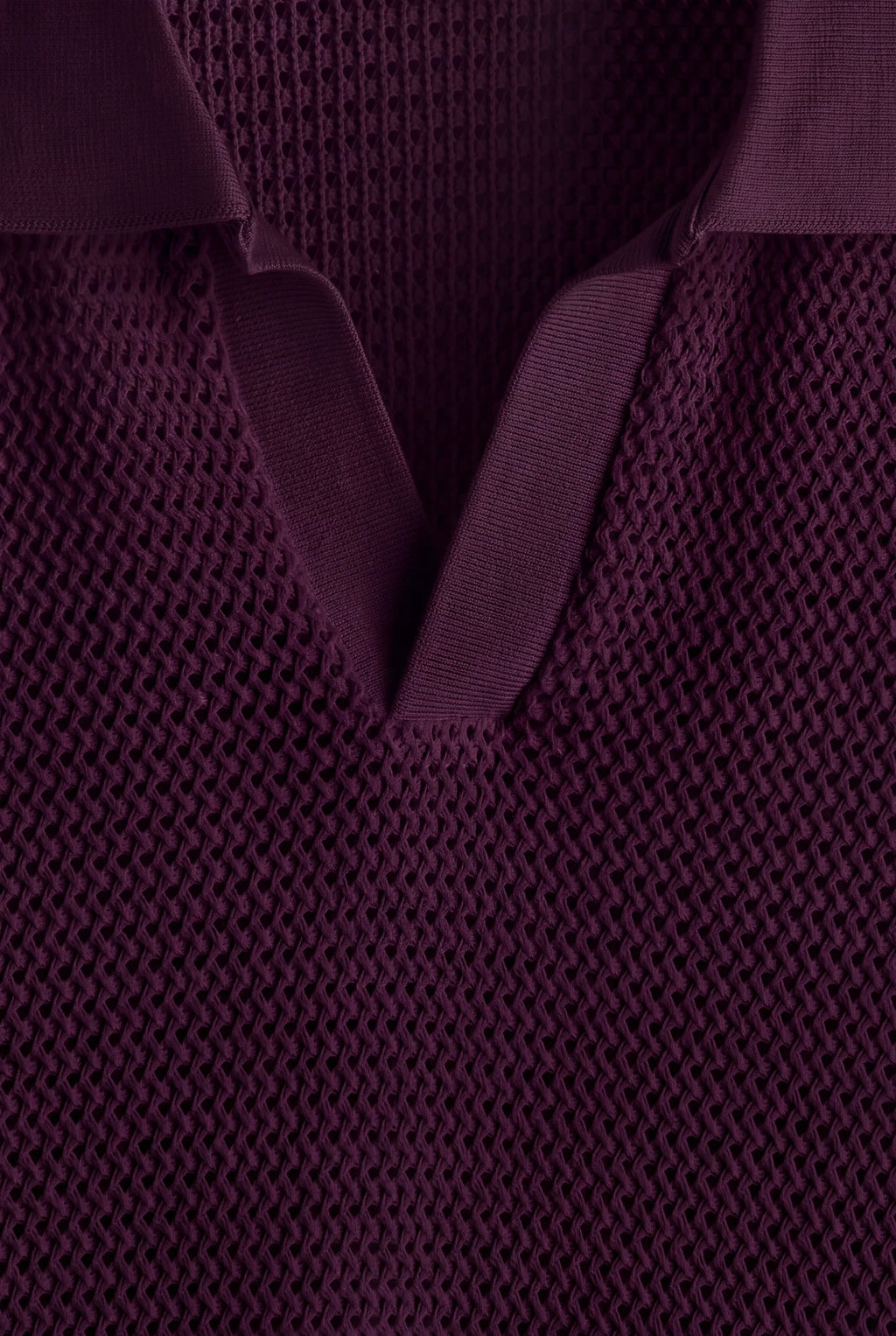 DARK BURGUNDY KNIT POLO