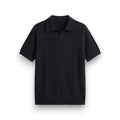 BLACK KNIT POLO