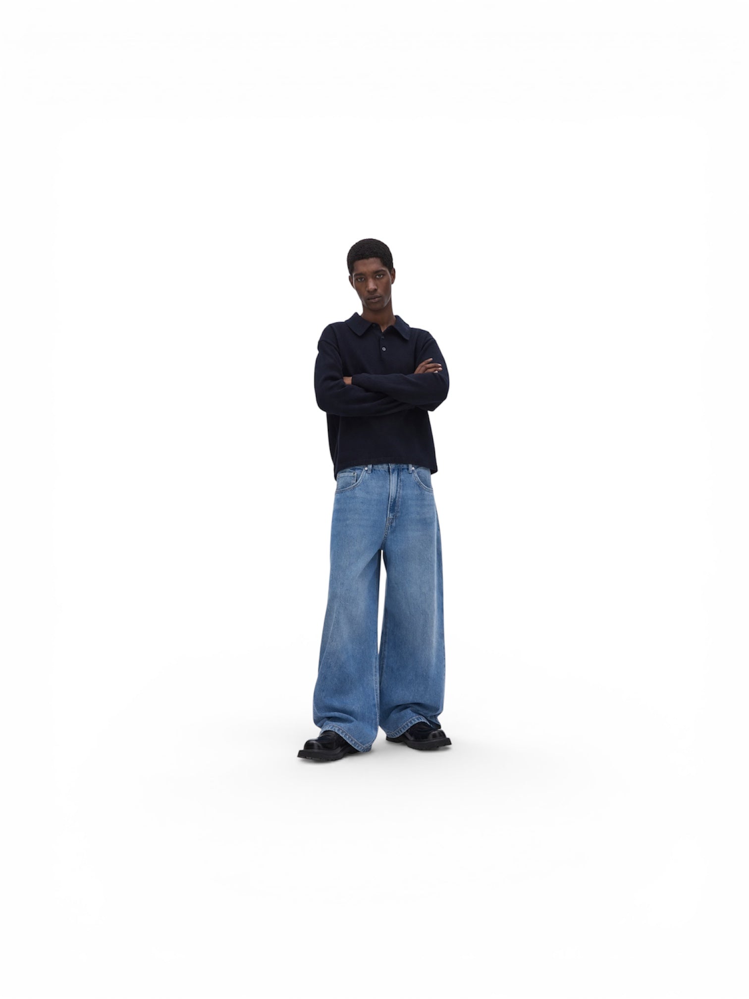 Blue baggy jeans
