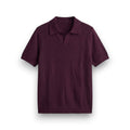 DARK BURGUNDY KNIT POLO