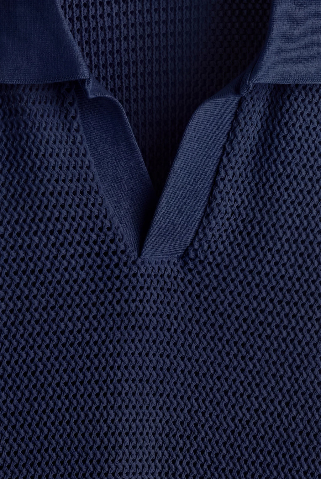 Blue knit polo