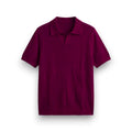 DARK BURGUNDY KNIT POLO