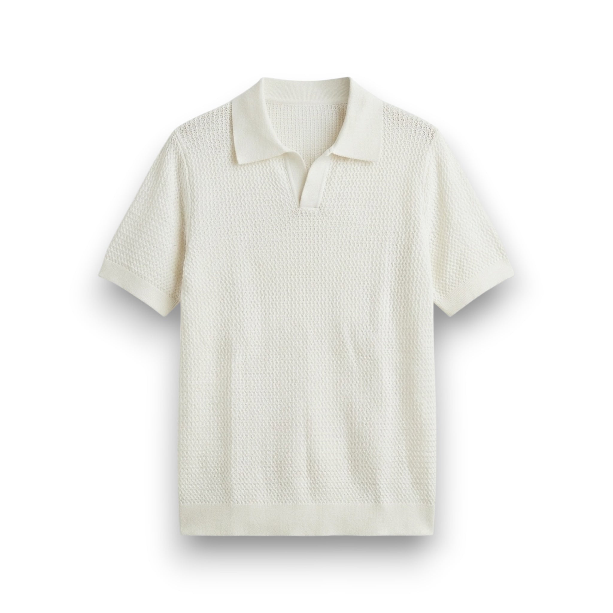 WHITE KNIT POLO