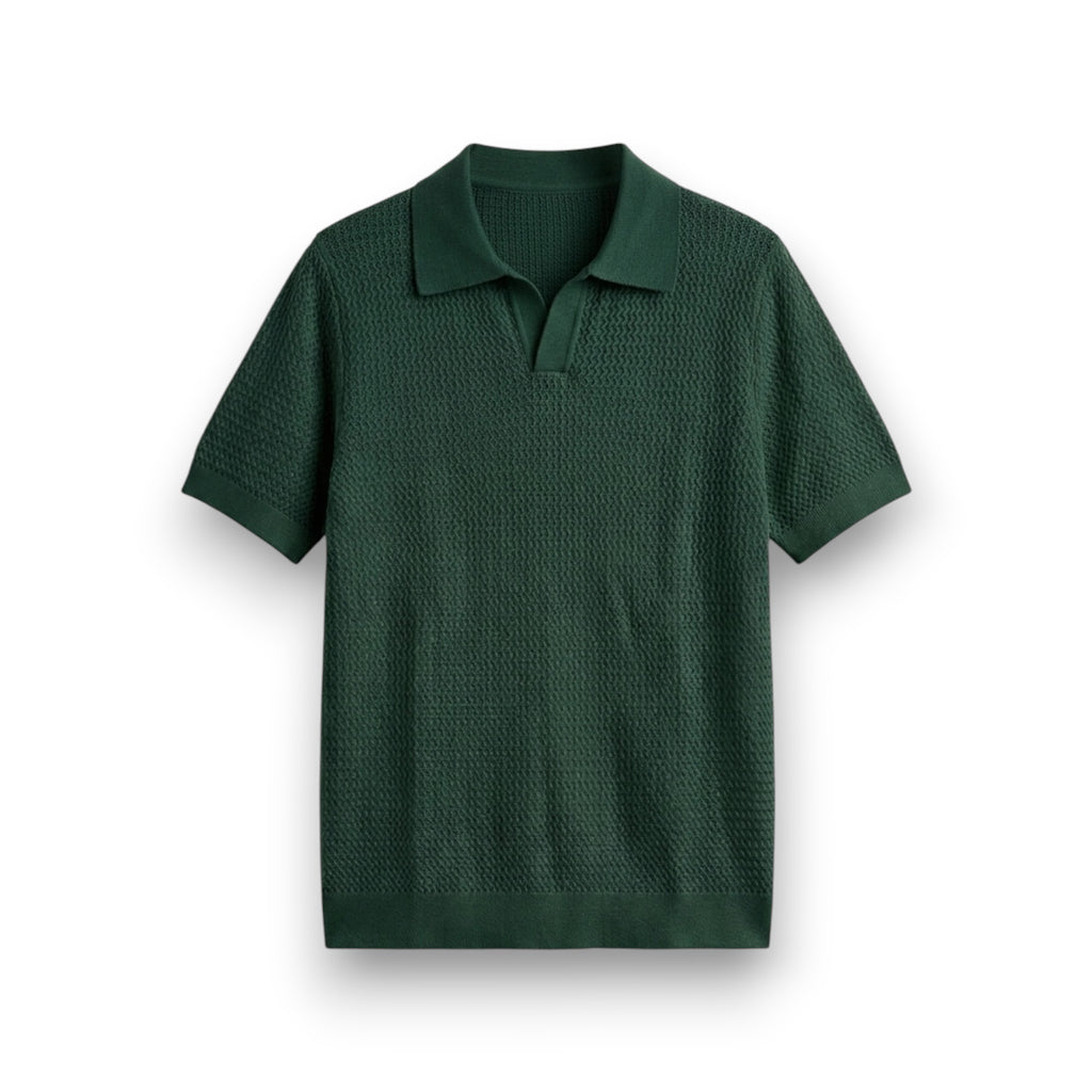 GREEN KNIT POLO